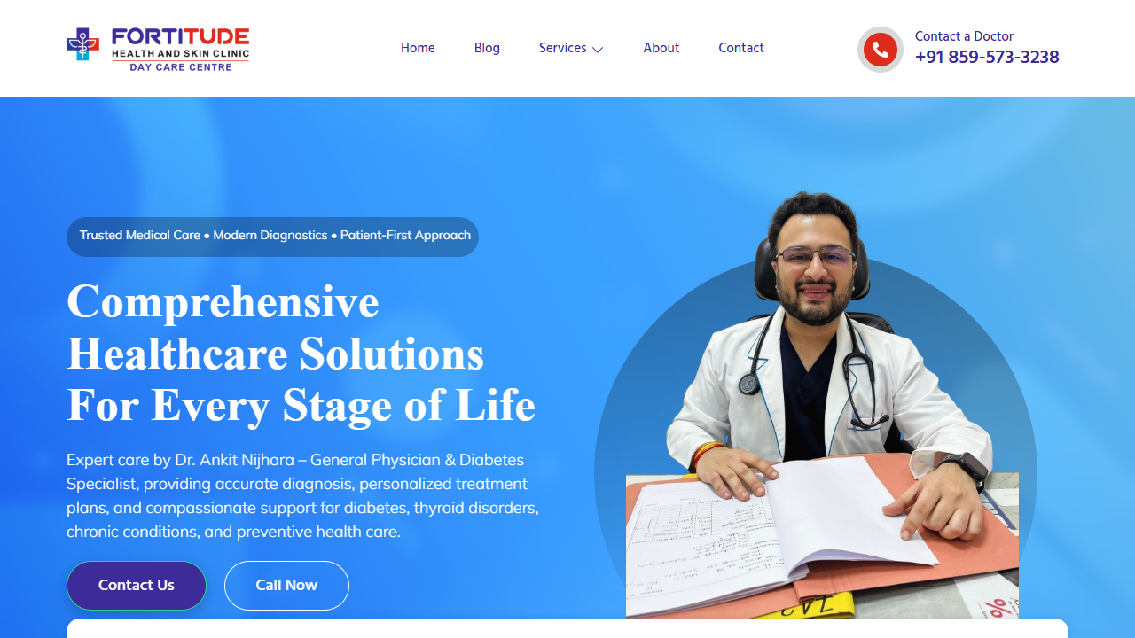 Dr Ankit Nijhara healthcare website preview